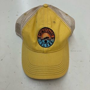 Chincoteague Island Trucker Mesh Hat New with Tags NWT Yellow snap back